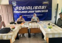 Dinas Pertanian Banjar Sosialisasikan Cara Buka Lahan Tanpa Pembakaran ke Petani Desa Cintapuri Darussalam