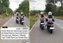 Tuai Pujian, Aksi Cewek di Kalsel Stut Motor Temannya yang Mogok