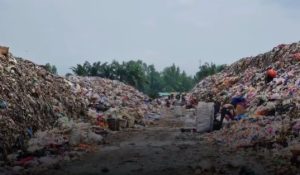 ampah menggunung di TPA Basirih milik Pemko Banjarmasin. (DLH Kota Banjarmasin)