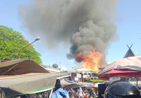 Kebakaran Pasar Batuah, Api Membesar dan Merembet Bangunan Lain