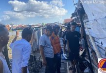 Rumah Ambruk di Sungai Jingah Karena Pondasi Patah