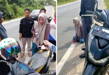 Viral! Diduga Begal di Desa Sungup Kiri Kotabaru, Korban Wanita Naik Motor