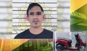 Pelaku curanmor dan barang bukti diamankan Polres Tabalong. (wartabanjar.com - Ist. Humas Polres Tabalong)