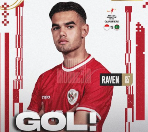 Jens Raven mencetak gol keempat Tim U-20 Indonesia. (Timnas Indonesia)