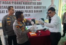 Sabu 1 Kg Hasil Penangkapan Depan RSJ Sambang Lihum Dimusnahkan Polres Banjar