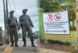 Personel Satpol PP Kota Banjarbaru melakukan penyisiran di sejumlah tempat yang rawan dijadikan mangkal PKL. (wartabanjar.com - Ist. Satpol PP Bjb)