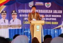 Jalan Handil Jawa-Jambu Burung Diaspal, Bupati Banjar Harapkan Perekonomian Warga Kian Meningkat