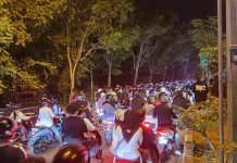 Kondisi Jalan A Yani Macet Parah Usai Konser NDX A.K.A di Paringin