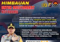 Kapolres Kotabaru Sebut Kabar Viral di Medsos OTK Meresahkan Ketuk Rumah Warga Malam Hari adalah Hoax