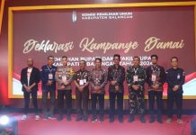Hadiri Deklarasi Kampanye Damai, Kapolres Balangan Tekankan Pentingnya Sinergi dan Keamanan