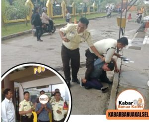 Tim Satpam RSUD Ulin Banjarmasin berhasil melumpuhkan pelaku gendam pada Selasa 1 Oktober 2024. (wartabanjar.com - Ist. @kabarbanuakalsel)