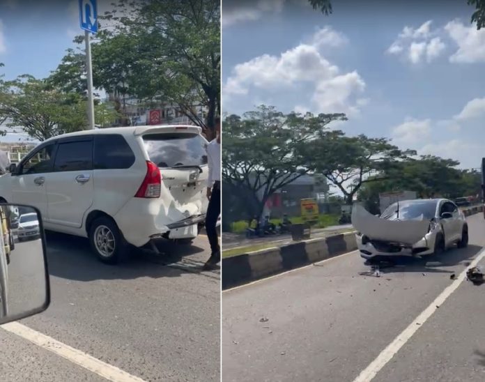 Kecelakaan lalu lintas di Jalan A Yani Km 12, Gambut, Kabupaten Banjar, Senin 7 Oktober 2024. (wartabanjar.com - Ist. Rekanan)