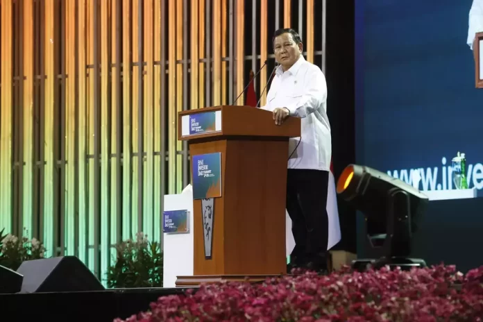 Prabowo Subianto memberikan sambutan pada penutupan BNI Investor Daily Summit 2024 di JCC. (beritasatu.com)