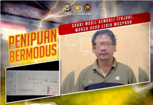Pelaku RS dan barang bukti STNK mobil yang digadaikan. (wartabanjar.com - Ist, Humas Polres Tabalong)