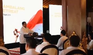 Presiden terpilih RI Prabowo Subianto memberikan pembekalan kepada calon menteri, wamen dan pejabat setingkat menteri. (wartabanjar.com - Ist. Media Prabowo)