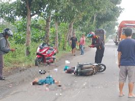 Dua Pengendara Terkapar di Desa Ambungan Pelaihari, Satu Tewas