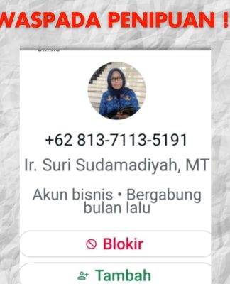 Waspada Nomor Whatsapp Mengatasnamakan Kepala Dinas PUPR Kota Banjarmasin