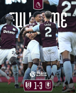 Hasil Aston Villa vs Fulham lanjutan Liga Inggris. (wartabanjar.com - Ist. IG Aston Villa)