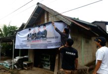 Edukasi Netralitas Pemilu, Bawaslu Balangan Pasang Spanduk di Seluruh Wilayah Kecamatan Tebing Tinggi