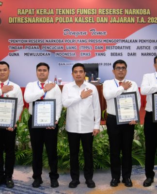 Terbanyak Ungkap Kasus dan Kumpulkan Barang Bukti Selama 2024, Sat Resnarkoba Polres Banjarbaru Dapat 2 Penghargaan dari Polda Kalsel