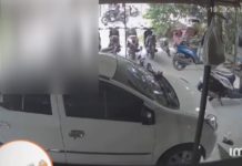 Terekam CCTV Tabrak Lari di Sungai Lulut, Siswa SD Luka Parah