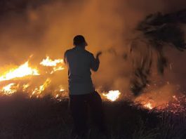 Polsek Panyipatan Gerak Cepat Padamkan Titik Api di Desa Batakan
