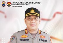Kapolres Tanbu Beri Ucapan Ulang Tahun kepada AKM Itwasda Polda Kalsel Kombes Tri Hambodo
