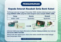 Per 1 November Aksel Card dari Bank Kalsel Jadi Rp 25 Ribu