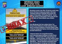 Polda Kalteng Sebut Penutupan Jembatan Kahayan Tak Benar