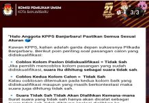 KPU Banjarbaru Jelaskan Surat Suara 'Tidak Sah' kepada KPPS