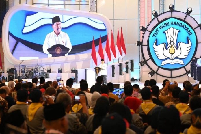 Presiden Prabowo Subianto menghadiri peringatan Hari Guru 2024, Kamis 28 November. (wartabanjar.com - Ist. BPMI)