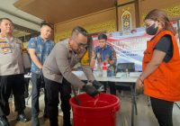 Polresta Banjarmasin Musnahkan 1.973,43 Gram dan 88 Butir Ekstasi Senilai Rp 3 Miliar