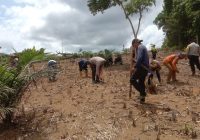 Wujudkan Ketahanan Pangan, Polsek Pengaron dan BPP Gelar Bukaan Lahan Pertanian di Desa Lumpangi