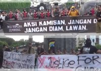 Ratusan Massa Geruduk Polda Jateng, Tuntut Keadilan Siswa SMK Tewas Ditembak Polisi