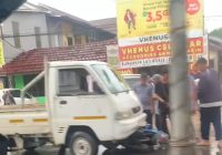 Pengendara Terjebak di Kolong Pikap di Kayutangi Banjarmasin