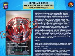 Narkoba Ada di Ayam Geprek dan Gorengan, Hoaks