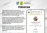 Waspada Whatsapp Mengatasnamakan Sekda Kota Banjarmasin