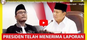 Presiden Prabowo tegur Gus Miftah (Youtube wartabanjar.com)