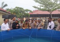 Dukung Program Ketahanan Pangan, Polisi Balangan Belajar Budidaya Ikan Bioflok