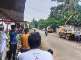 Kadishub Balangan Pantau Kondisi dan Pemasangan Penerangan Jalan Umum