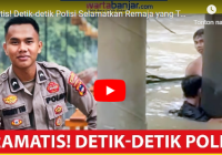 VIDEO : Aksi Heroik Anggota Samapta Polres HSS Menyelamatkan Remaja Terjun ke Sungai Amandit