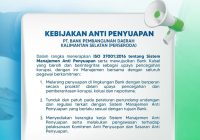 Bank Kalsel Terapkan Sistem Manajemen Anti Penyuapan