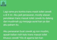 Viral Transgender Masuki Toilet Wanita Buat Warga X Geram
