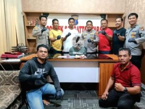 Polsek Sangatta, Kutai Timur, Kalimantan Timur, berhasil menangkap pengedar sabu. (wartabanjar.com - Ist. Humas)