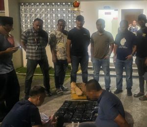Satgas Pamtas berhasil mengamankan pelaku penyelundupkan 20 kg narkoba di perbatasan Kalbar. (wartabanjar.com - Ist, Puspen TNI)