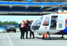 Nataru Makin Dekat, Polisi Latihan Gabungan Ambulans Udara di Gerbang Tol Cikarang, Ini Tujuannya