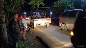 Jalan Desa Mangkalawat menjadi alternatif mengurai kemacetan di Mataraman akibat perbaikan Jembatan Atanik. (wartabanjar.com - Ist. MC Banjar)