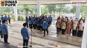 Dinas PUPR Kalsel menggelar upacara peringatan HUT Korpri, Jumat 29 November 2024. (wartabanjar.com - Istimewa)
