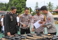 Polres Balangan Lakukan Pemeriksaan Senjata Api Personel