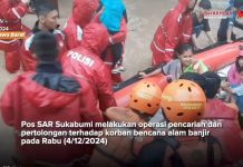 Evakuasi Balita dan Lansia Prioritas SAR Sukabumi